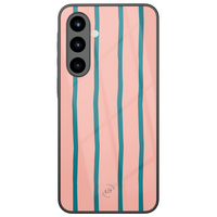 Leuke Telefoonhoesjes Samsung Galaxy A57 hoesje glas - Pink flow