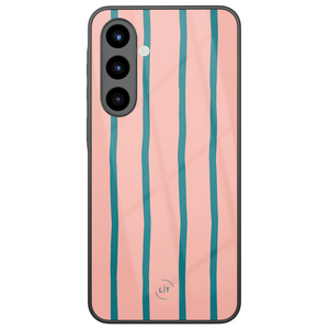 Leuke Telefoonhoesjes Samsung Galaxy A57 hoesje glas - Pink flow