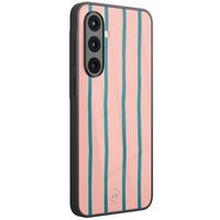 Leuke Telefoonhoesjes Samsung Galaxy A57 hoesje glas - Pink flow