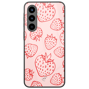 Leuke Telefoonhoesjes Samsung Galaxy A57 hoesje glas - Aardbei