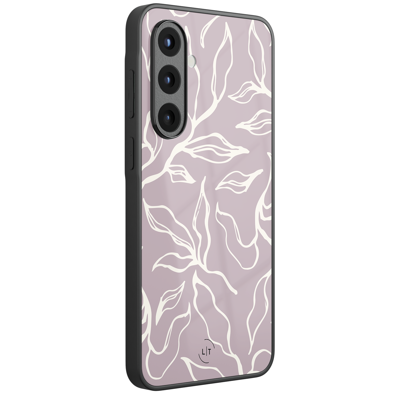 Leuke Telefoonhoesjes Samsung Galaxy A57 hoesje glas - Lila leaves