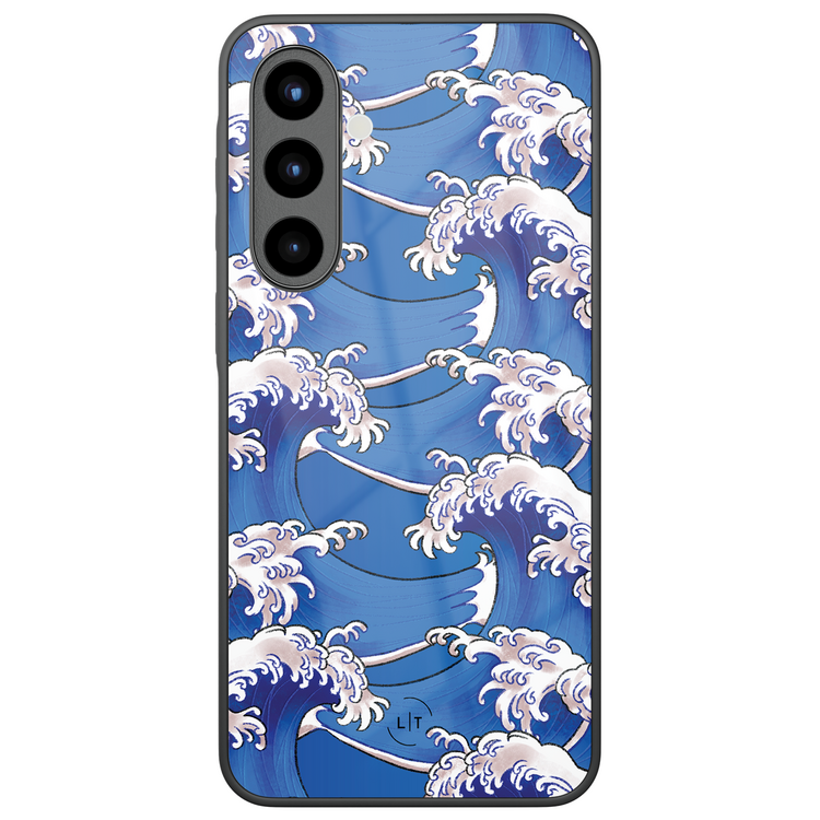 Leuke Telefoonhoesjes Samsung Galaxy A57 hoesje glas - Japanese waves