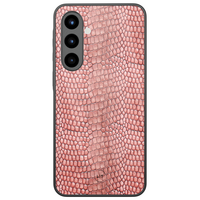 Leuke Telefoonhoesjes Samsung Galaxy A56 hoesje glas - Blush croco