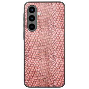 Leuke Telefoonhoesjes Samsung Galaxy A56 hoesje glas - Blush croco
