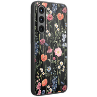 Leuke Telefoonhoesjes Samsung Galaxy A56 hoesje glas - Dark flowers