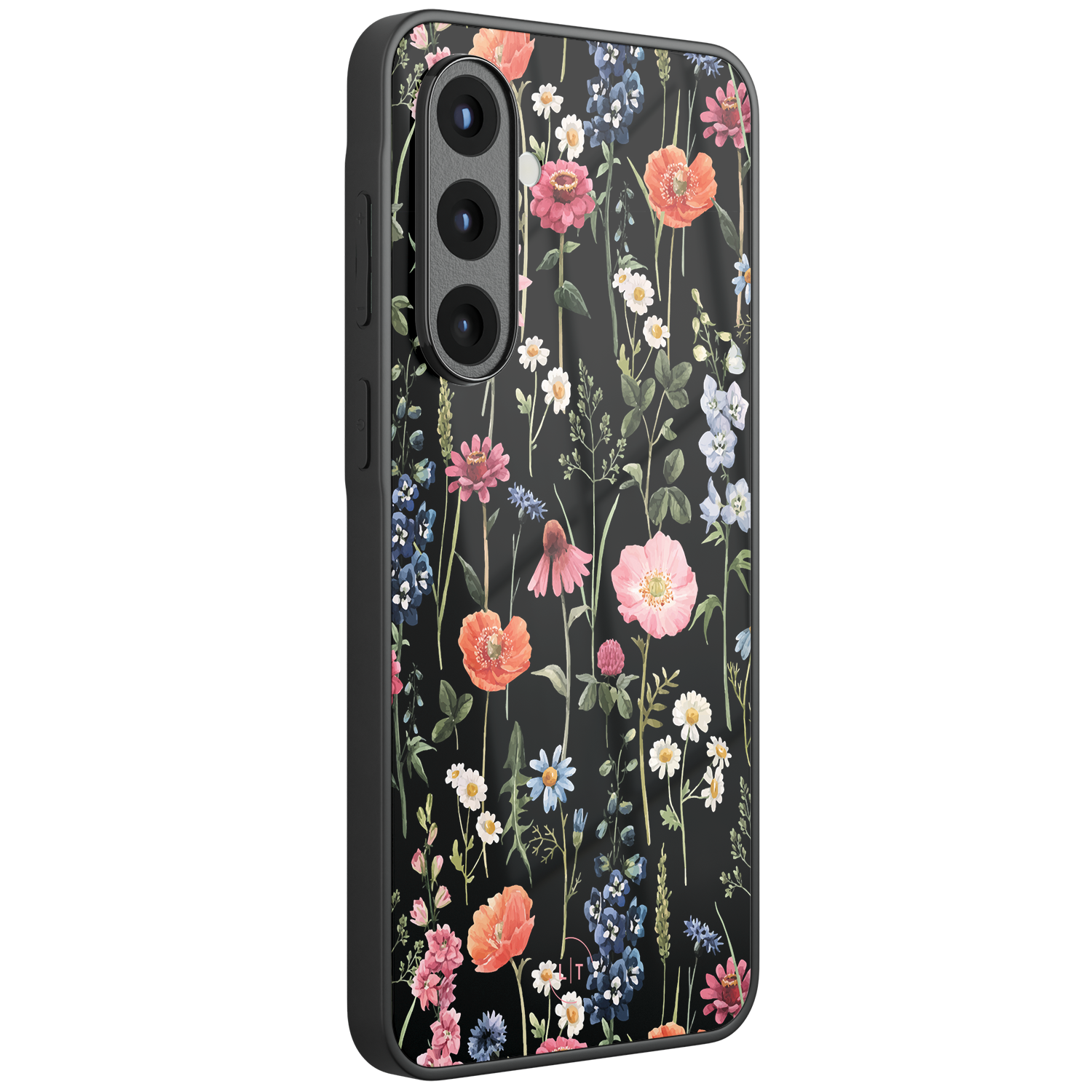 Leuke Telefoonhoesjes Samsung Galaxy A56 hoesje glas - Dark flowers