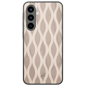Leuke Telefoonhoesjes Samsung Galaxy A56 hoesje glas - Abstract beige