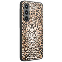 Leuke Telefoonhoesjes Samsung Galaxy A56 hoesje glas - Luipaardprint