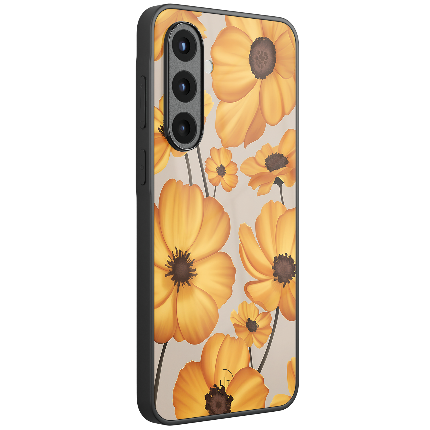 Leuke Telefoonhoesjes Samsung Galaxy A56 hoesje glas - Golden bloom
