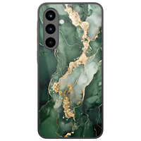 Leuke Telefoonhoesjes Samsung Galaxy A56 hoesje glas - Marmer groen goud