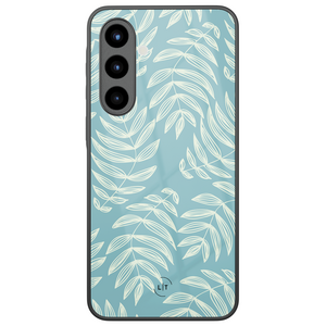 Leuke Telefoonhoesjes Samsung Galaxy A56 hoesje glas - Pastel leaves