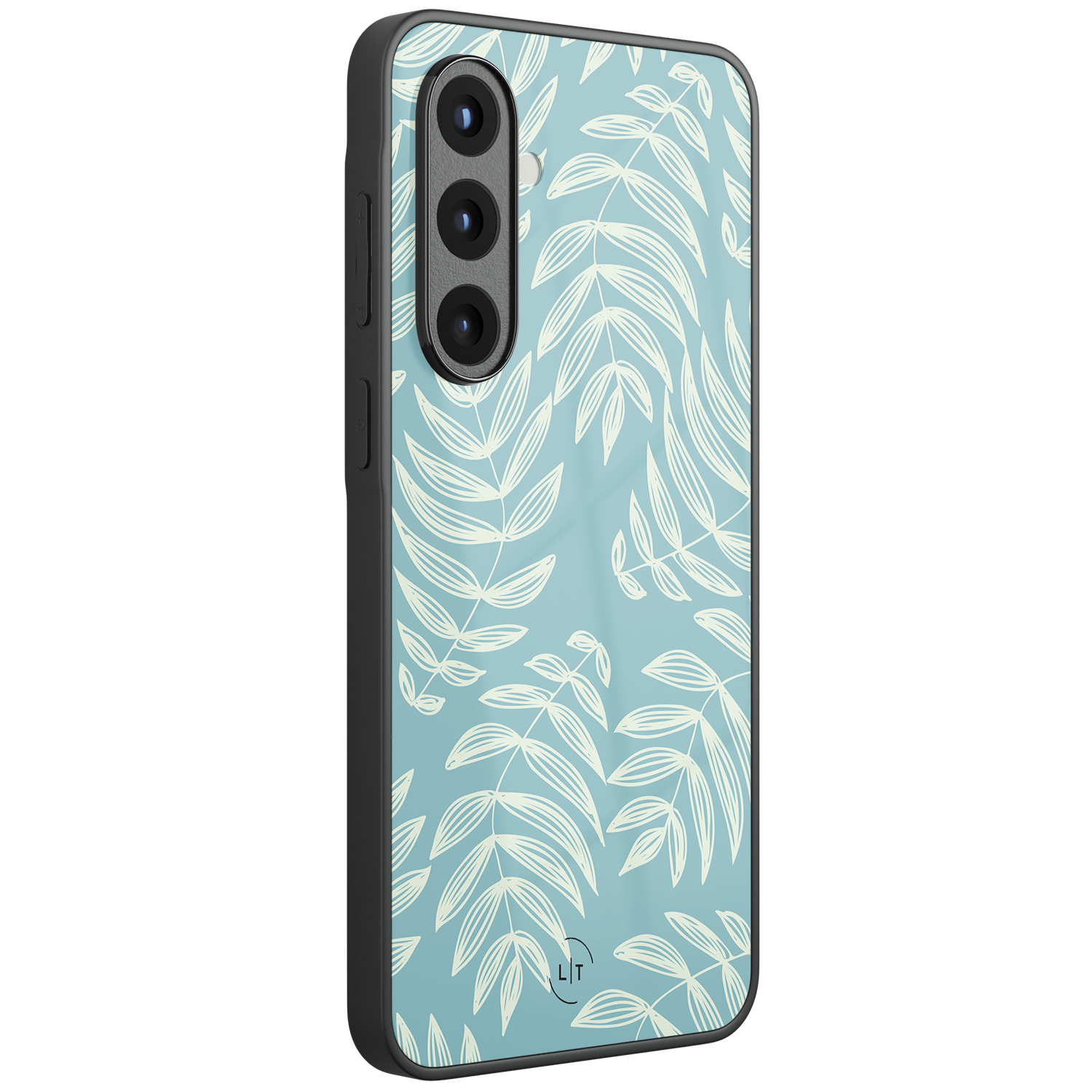 Leuke Telefoonhoesjes Samsung Galaxy A56 hoesje glas - Pastel leaves