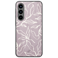 Leuke Telefoonhoesjes Samsung Galaxy A56 hoesje glas - Lila leaves