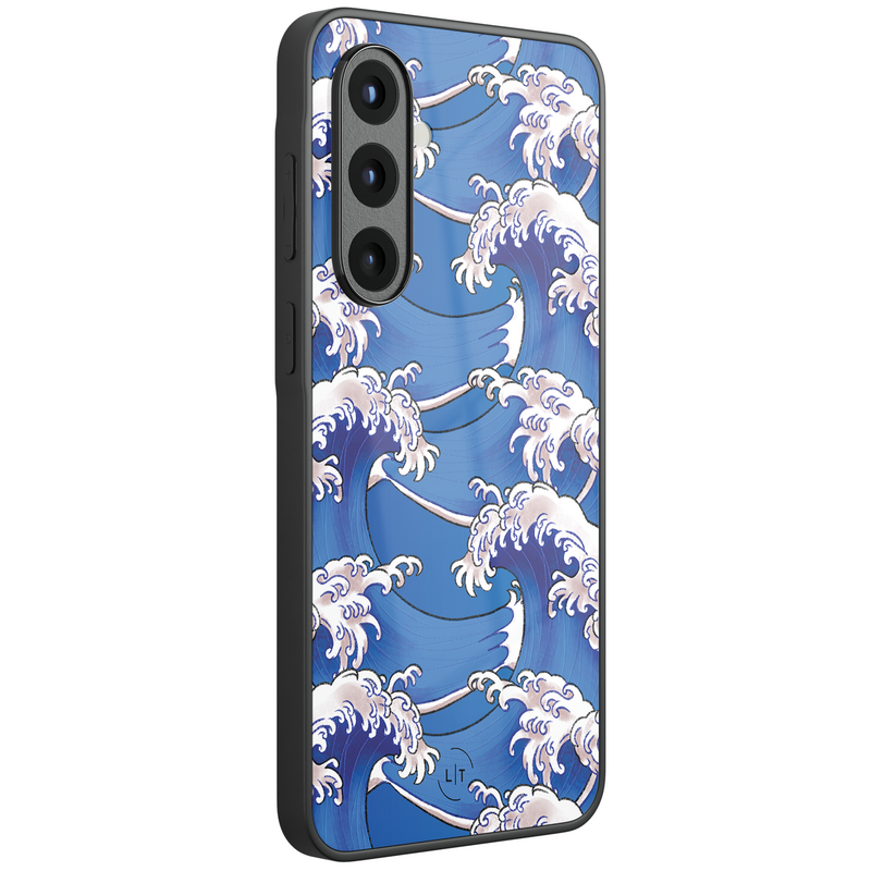 Leuke Telefoonhoesjes Samsung Galaxy A56 hoesje glas - Japanese waves