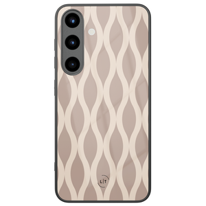 Leuke Telefoonhoesjes Samsung Galaxy S26 hoesje glas - Abstract beige