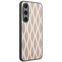 Leuke Telefoonhoesjes Samsung Galaxy S26 hoesje glas - Abstract beige