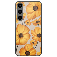 Leuke Telefoonhoesjes Samsung Galaxy S26 hoesje glas - Golden bloom