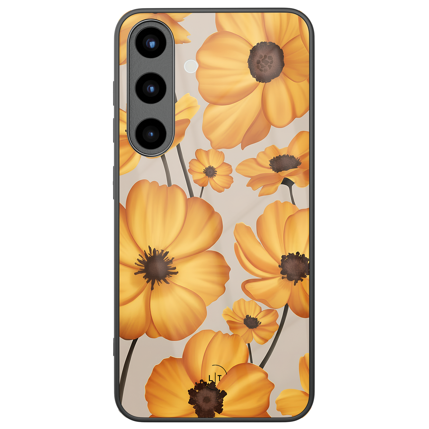 Leuke Telefoonhoesjes Samsung Galaxy S26 hoesje glas - Golden bloom