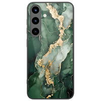 Leuke Telefoonhoesjes Samsung Galaxy S26 hoesje glas - Marmer groen goud