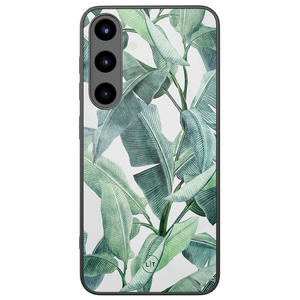 Leuke Telefoonhoesjes Samsung Galaxy S26 hoesje glas - Banana leaves