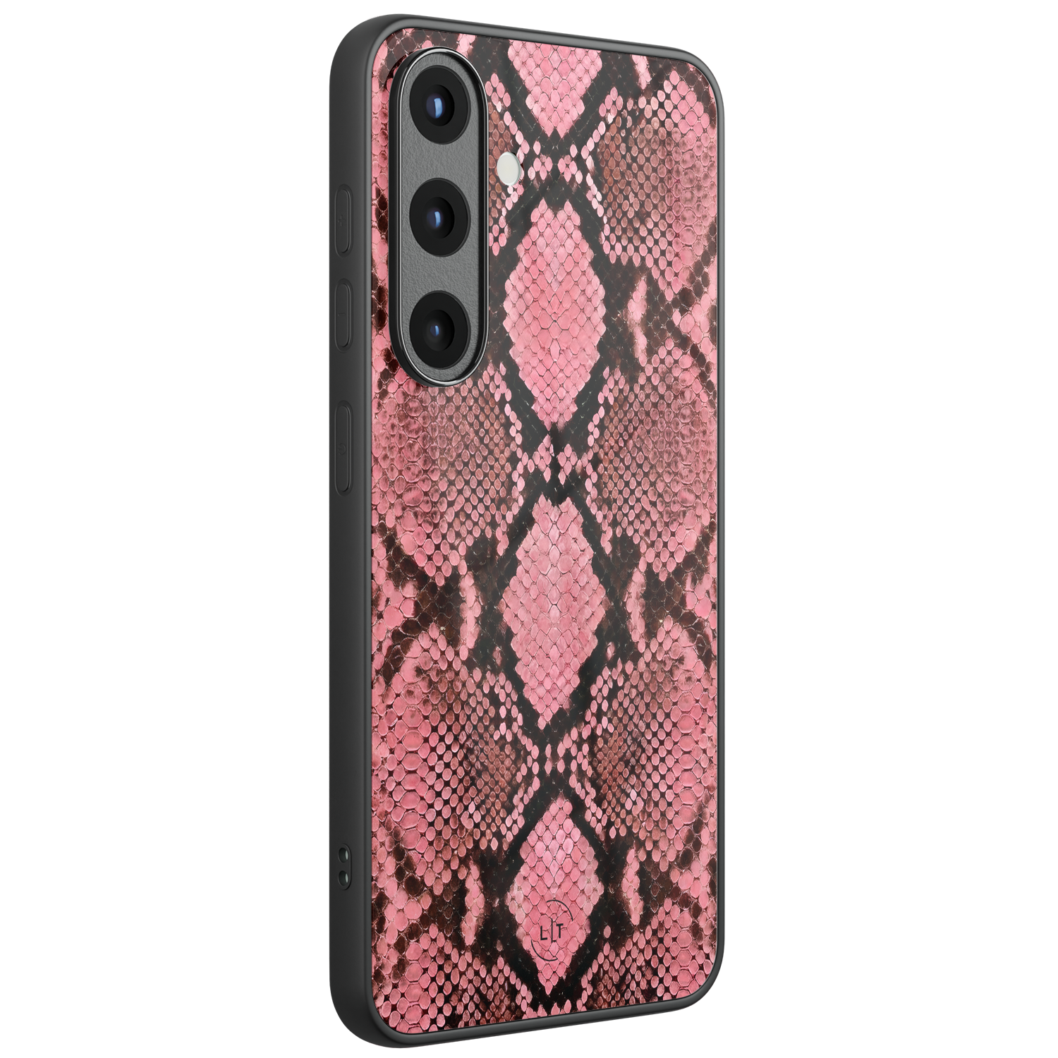 Leuke Telefoonhoesjes Samsung Galaxy S26 hoesje glas - Slangenprint roze