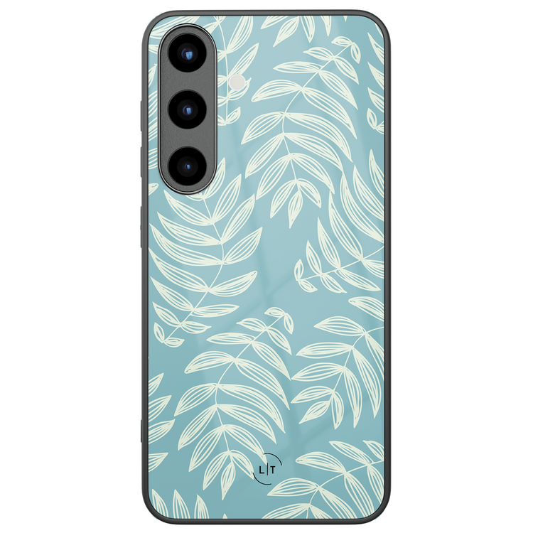 Leuke Telefoonhoesjes Samsung Galaxy S26 hoesje glas - Pastel leaves