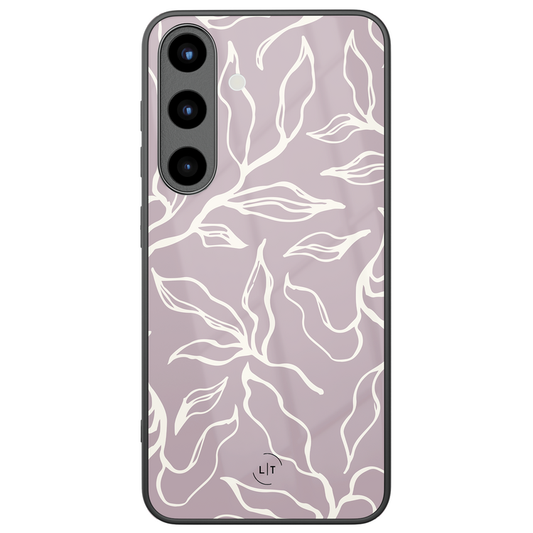 Leuke Telefoonhoesjes Samsung Galaxy S26 hoesje glas - Lila leaves