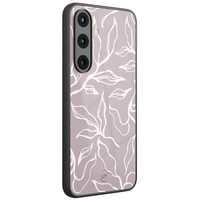 Leuke Telefoonhoesjes Samsung Galaxy S26 hoesje glas - Lila leaves