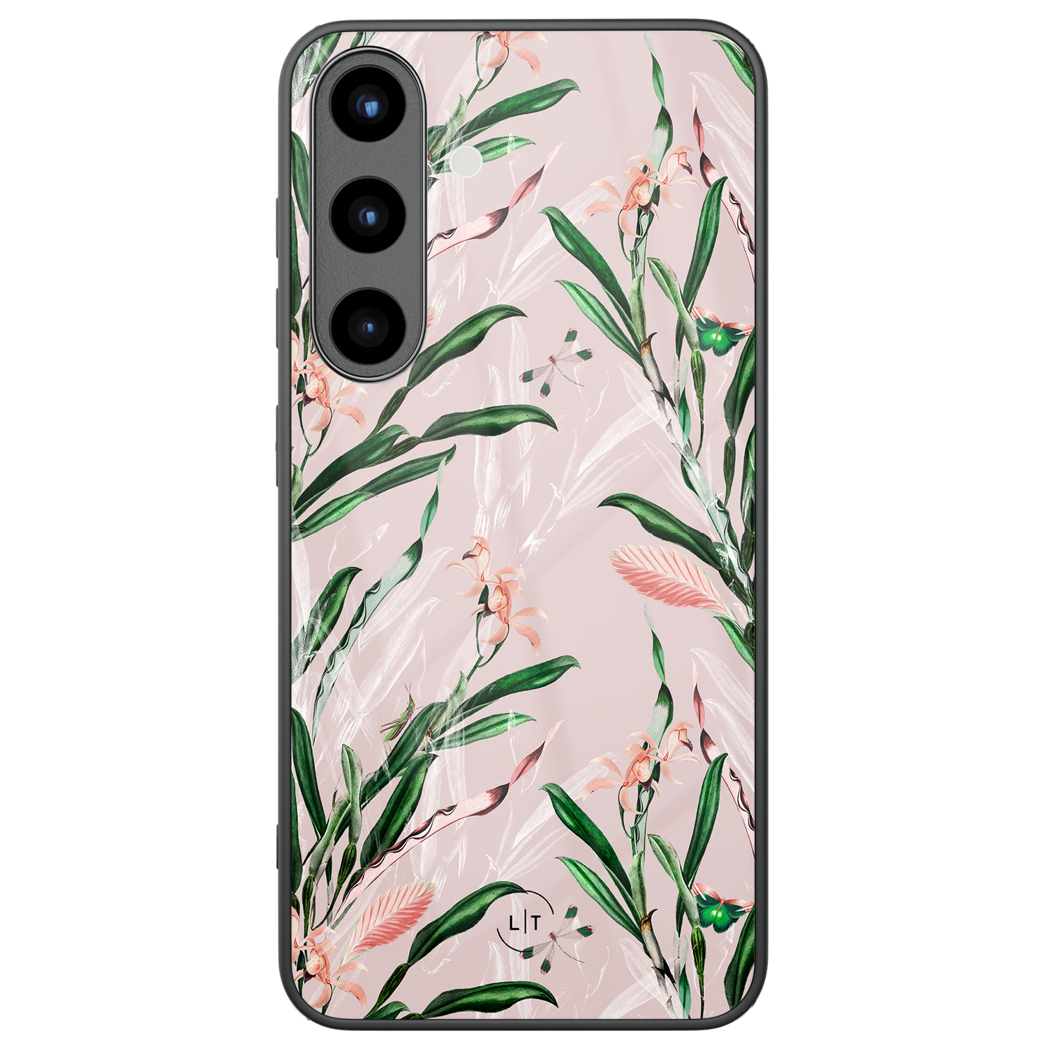Leuke Telefoonhoesjes Samsung Galaxy S26 hoesje glas - Pink botanical