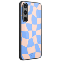 Leuke Telefoonhoesjes Samsung Galaxy S26 hoesje glas - Wavy checkboard