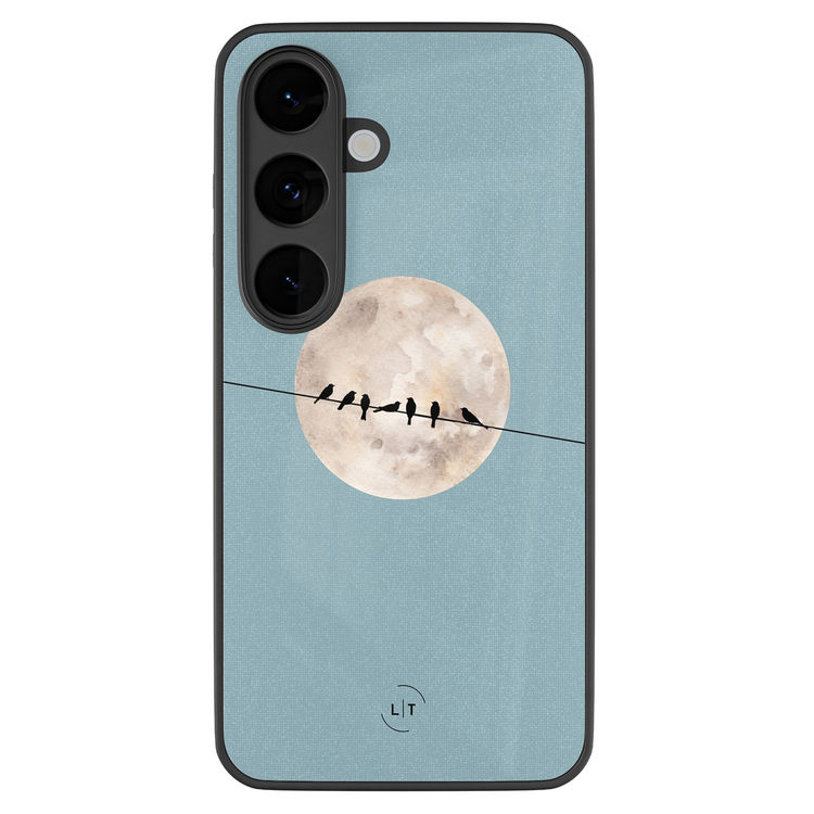 Leuke Telefoonhoesjes Samsung Galaxy S26 hoesje glas - Moon birds