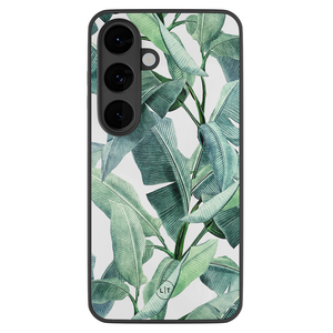 Leuke Telefoonhoesjes Samsung Galaxy S26 hoesje glas - Banana leaves