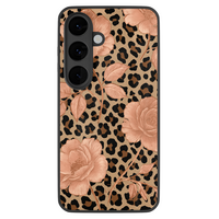 Leuke Telefoonhoesjes Samsung Galaxy S26 hoesje glas - Leo flowers