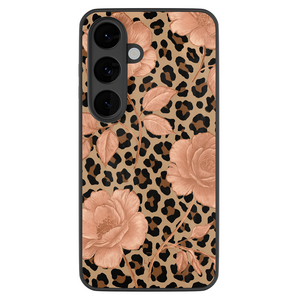 Leuke Telefoonhoesjes Samsung Galaxy S26 hoesje glas - Leo flowers