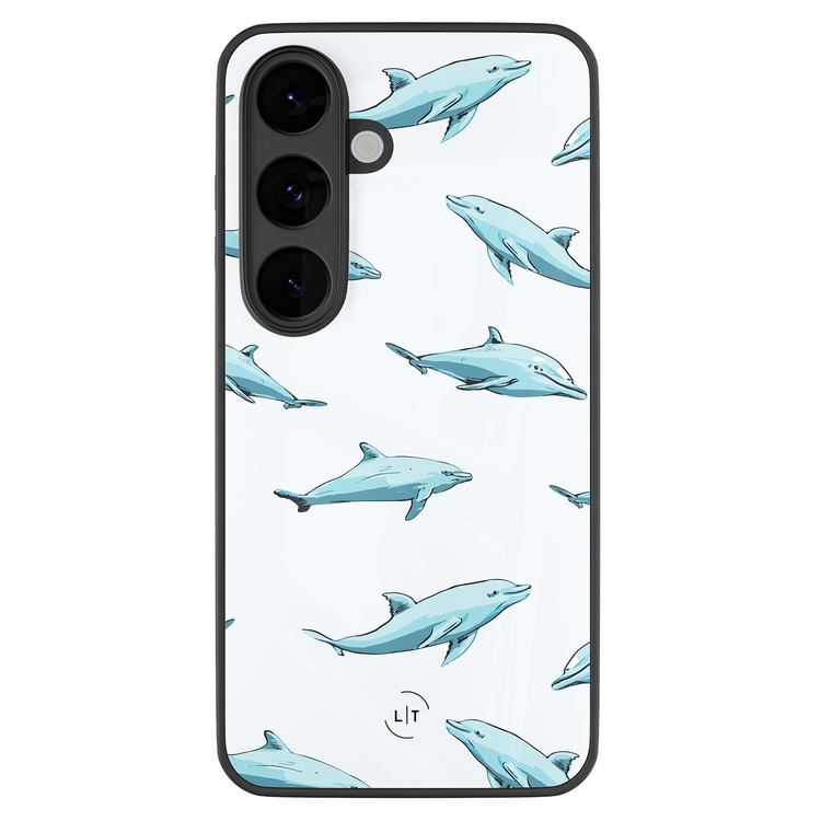 Leuke Telefoonhoesjes Samsung Galaxy S26 hoesje glas - Dolfijnen