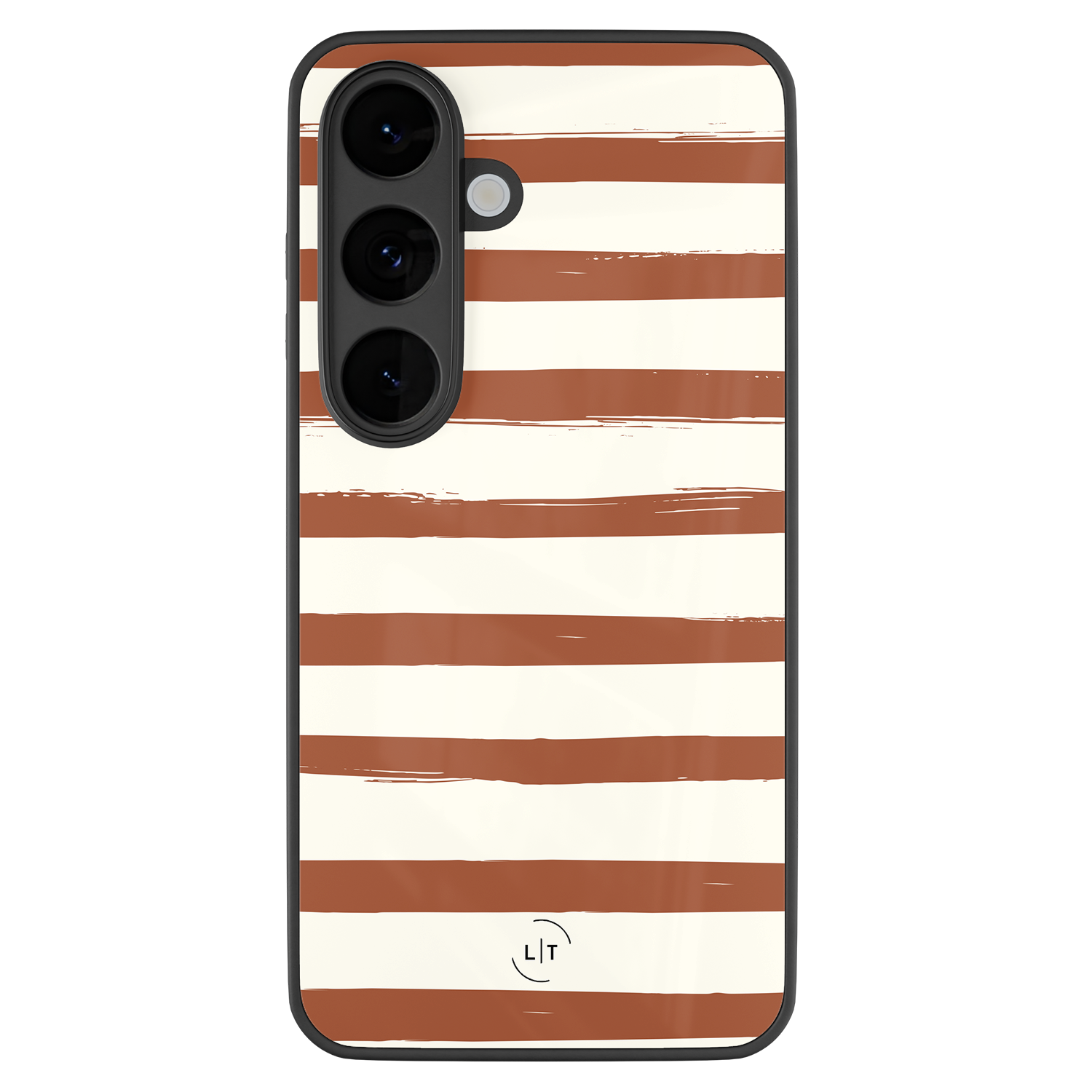 Leuke Telefoonhoesjes Samsung Galaxy S26 hoesje glas - Terracotta stripes