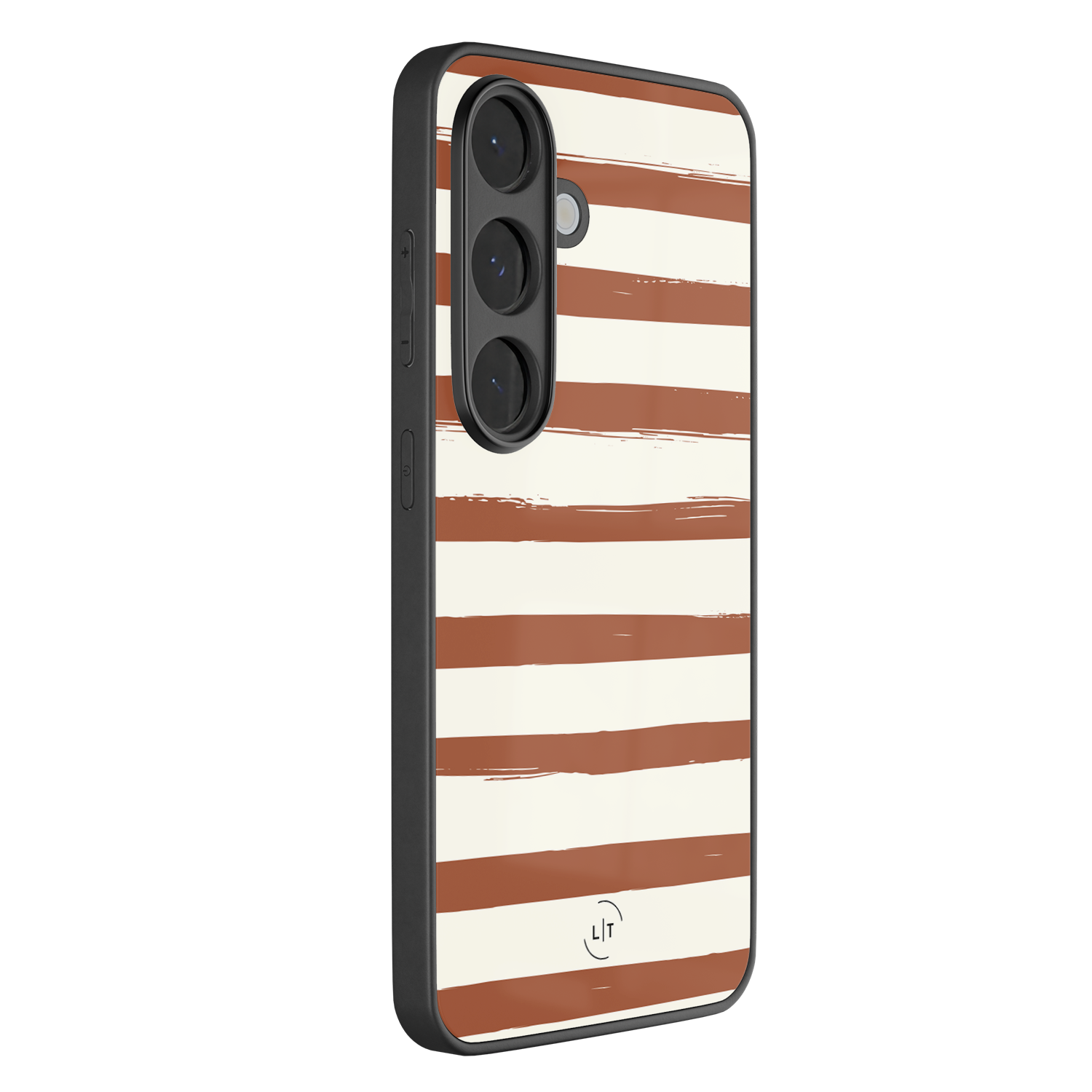 Leuke Telefoonhoesjes Samsung Galaxy S26 hoesje glas - Terracotta stripes