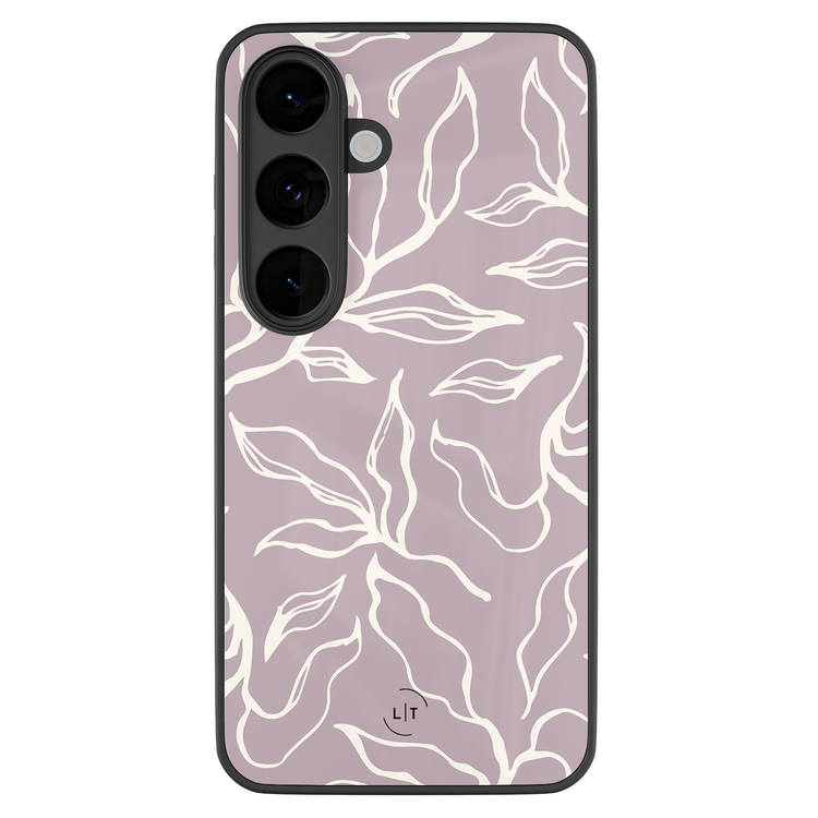 Leuke Telefoonhoesjes Samsung Galaxy S26 hoesje glas - Lila leaves