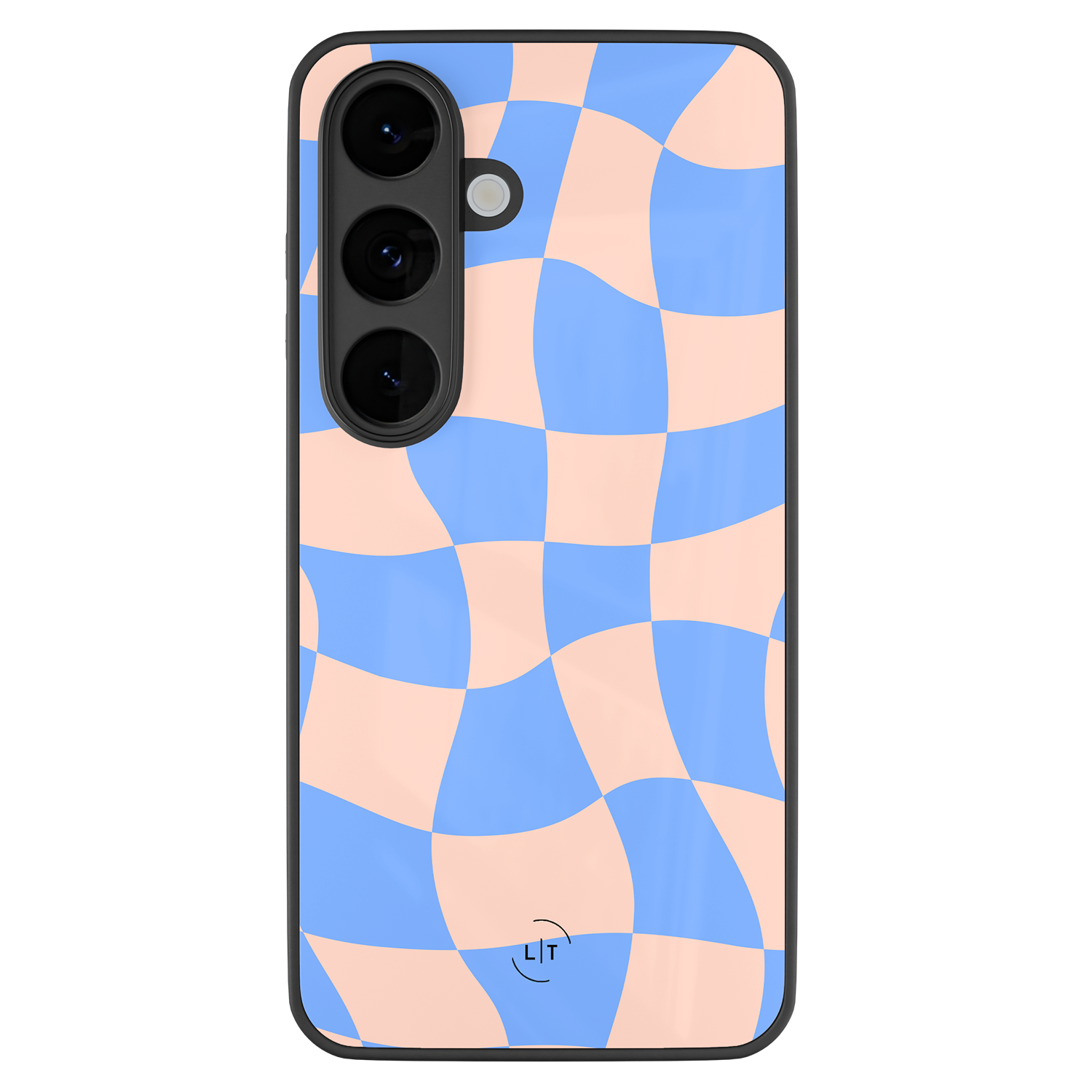 Leuke Telefoonhoesjes Samsung Galaxy S26 hoesje glas - Wavy checkboard