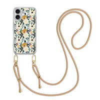 Leuke Telefoonhoesjes iPhone 17 hoesje met beige koord - Lovely flowers