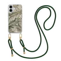 Leuke Telefoonhoesjes iPhone 17 hoesje met groen koord - Leave me alone