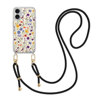 Leuke Telefoonhoesjes iPhone 17 hoesje met zwart koord - Wildflowers
