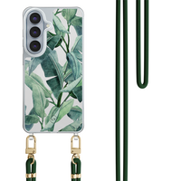 Leuke Telefoonhoesjes Samsung Galaxy S26 hoesje met groen koord - Banana leaves