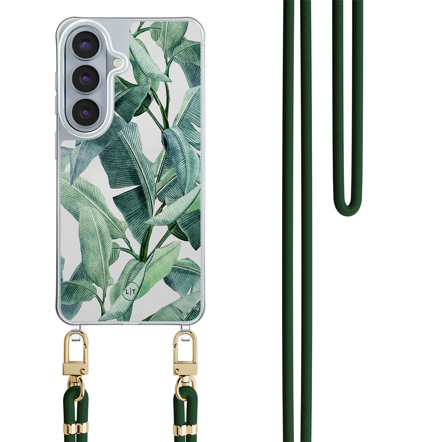 Leuke Telefoonhoesjes Samsung Galaxy S26 hoesje met groen koord - Banana leaves