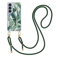 Leuke Telefoonhoesjes Samsung Galaxy S26 hoesje met groen koord - Banana leaves