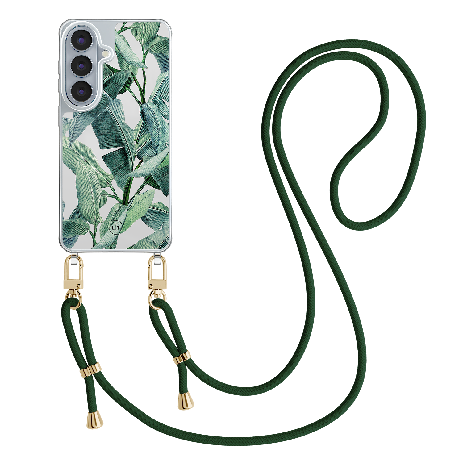 Leuke Telefoonhoesjes Samsung Galaxy S26 hoesje met groen koord - Banana leaves