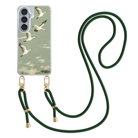 Leuke Telefoonhoesjes Samsung Galaxy S26 hoesje met groen koord - Vogels