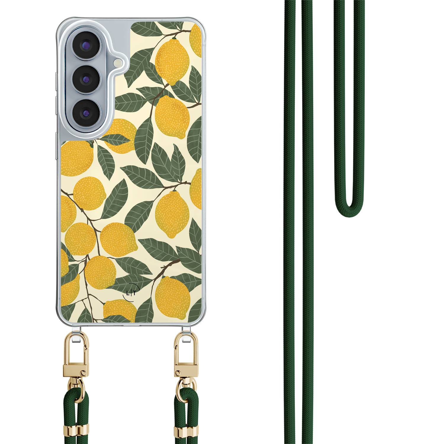 Leuke Telefoonhoesjes Samsung Galaxy S26 hoesje met groen koord - Citroenen
