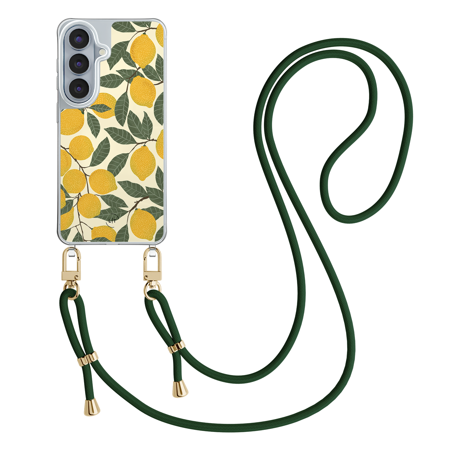 Leuke Telefoonhoesjes Samsung Galaxy S26 hoesje met groen koord - Citroenen
