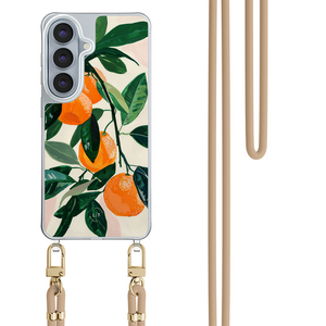 Leuke Telefoonhoesjes Samsung Galaxy S26 hoesje met beige koord - Oranges